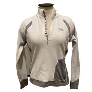 The North Face Flight Series Womens White/Gray 1/2 Zip Pullover Small